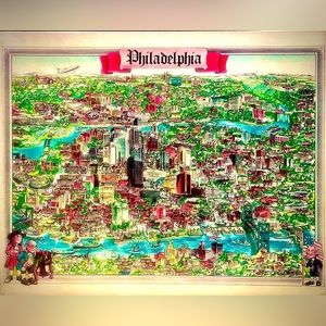 VINTAGE JIGSAW PUZZLE of - “THE CITY of PHILADELPH", Circa 1980…